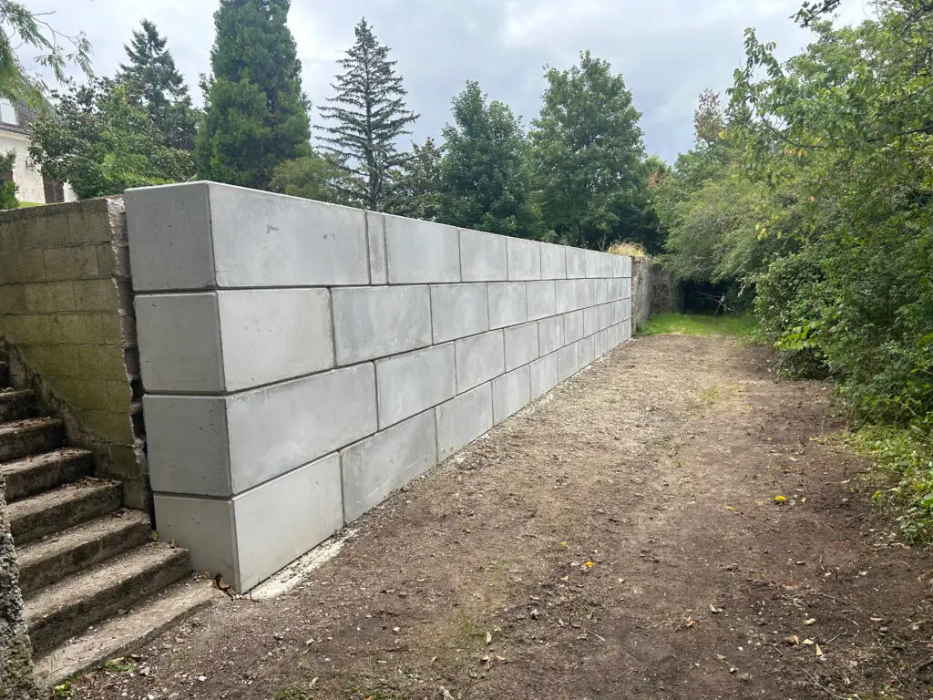 Mur en bloc de béton
