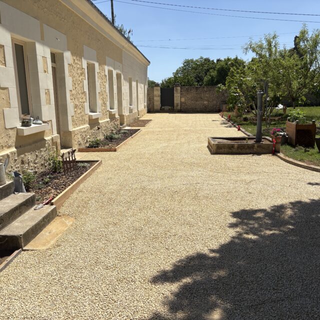 Aménagement de cour à Brigné-sur-Layon